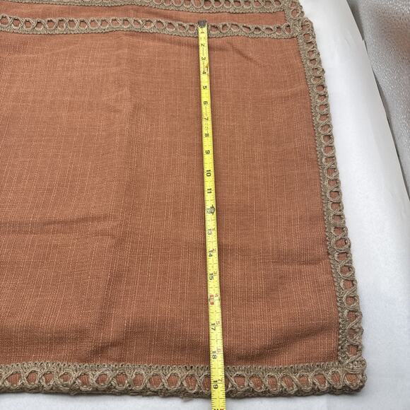 Phantoscope Orange Decorative Throw Pillow COVER Linen Trim Farmhouse *READ... - Picture 8 of 10